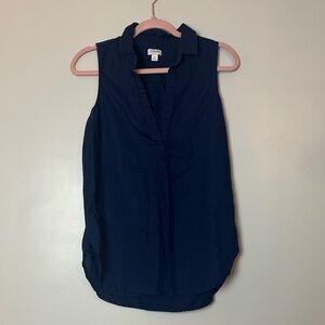 J. Crew Navy Sleeveless Blouse